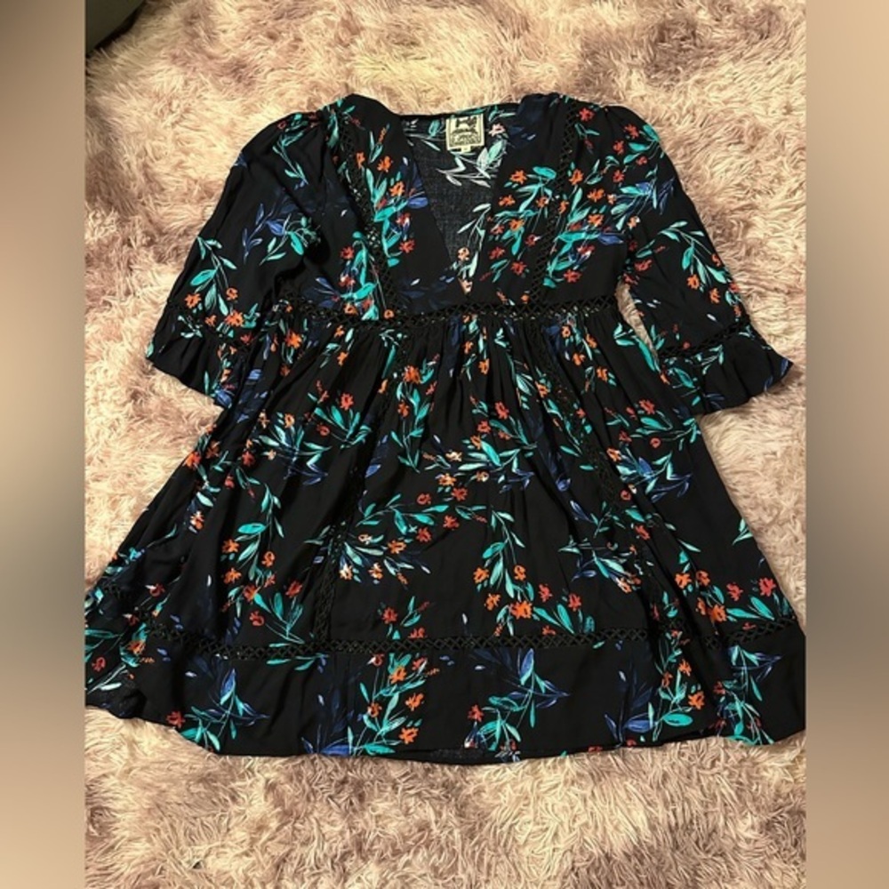 Jaase babydoll hippie floral dress size medium